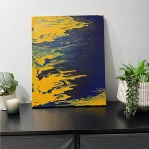 Original  Abstract Art 16x20 One Of Kind Handmade Painting On Canvas